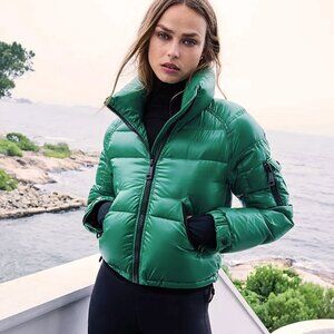 SAM. Freestyle Cropped Puffer Coat Grass Green NWT XL